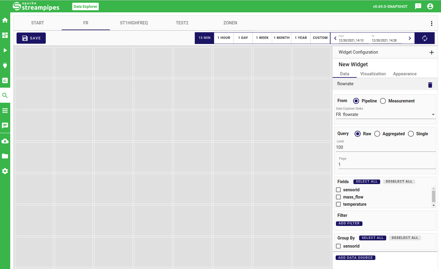 StreamPipes Data Explorer Data Configuration